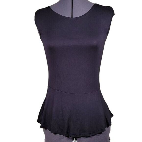 NWOT Kokoon Black Skirted Tank Top Sz XS - Picture 1 of 7
